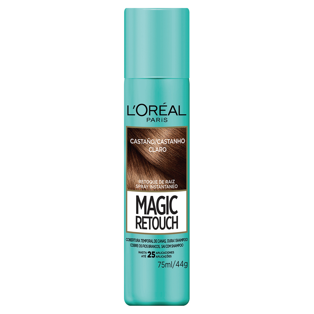 LOREAL RETOCADOR DE RAICES MAGIC RETOUCH CASTAÑO CLARO X 75 ML.